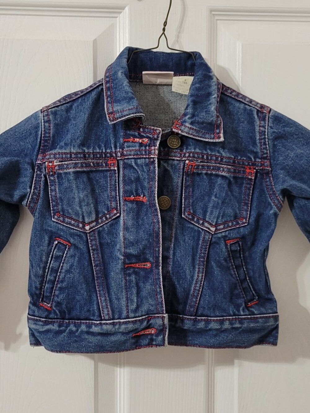 Vintage 80s Kids Lightning Bug Denim Jacket - Size 2